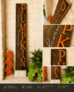 Pumpkin Porch Leaner Sign