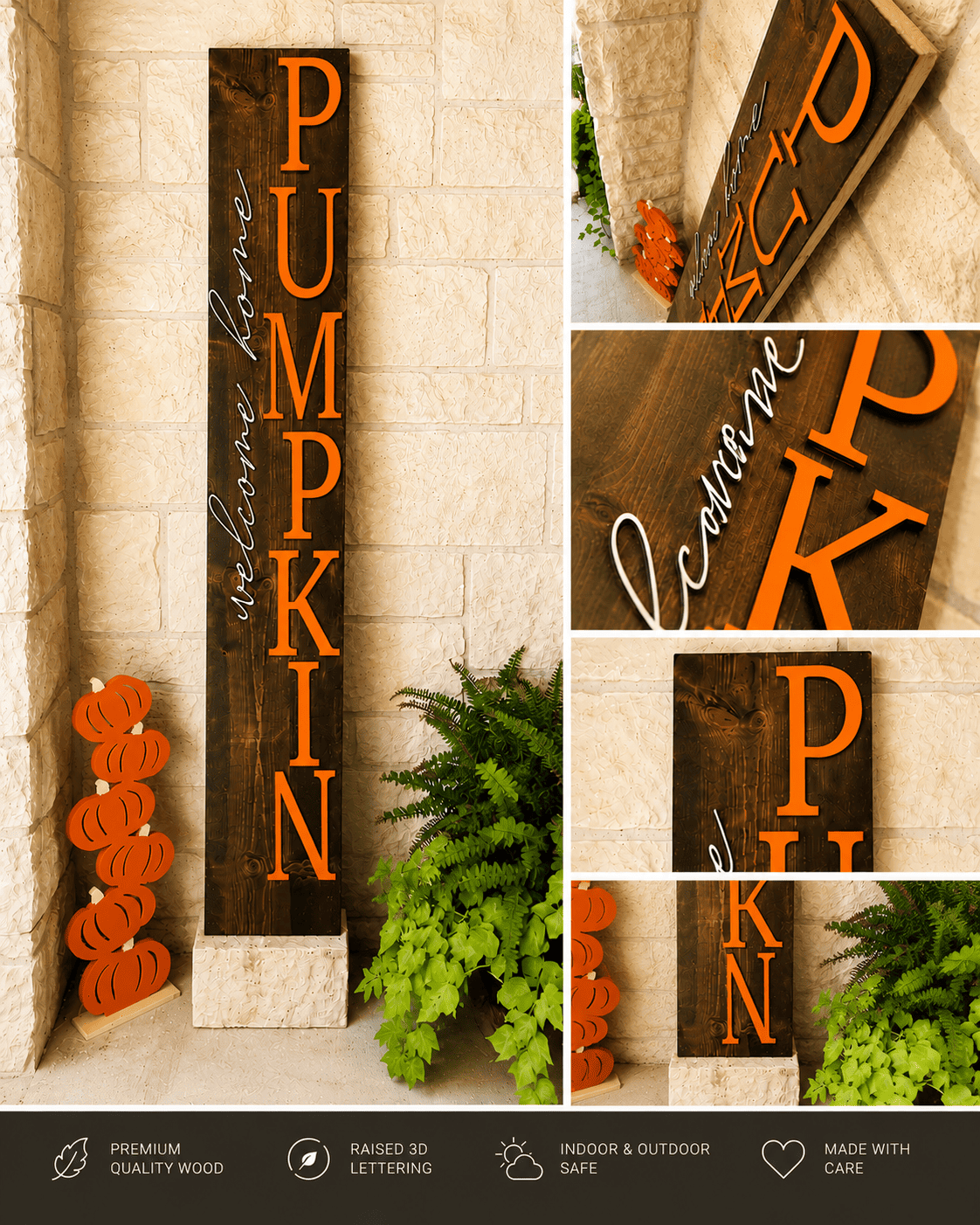 PorchPumpkin00 Pumpkin Porch Leaner Sign - Image 1
