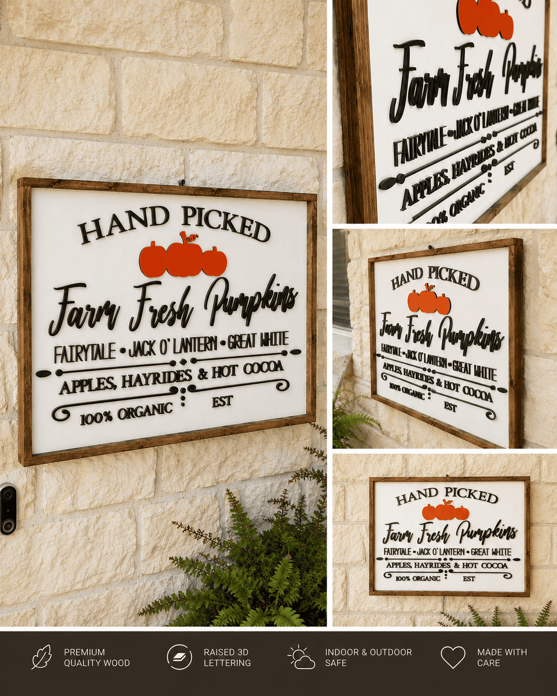 handpicked0 Farm Fresh Pumpkins Sign - Image 1