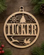Santa Sleigh Ornament