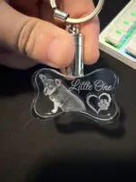 Dog Bone Crystal Keychain - Image 3