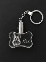 Dog Bone Crystal Keychain - Image 2