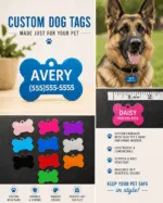 Dog Tags Bone Shaped